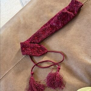 y2k vintage Abercrombie & Fitch Burgandy Beaded Accessory